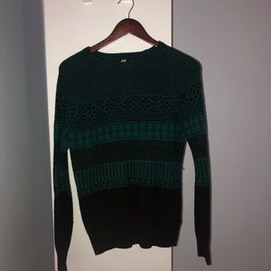 Black and Teal holiday sweater
